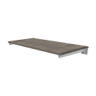 Concrete finish slatwall shelf