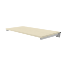 Cream slatted wall shelves