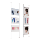 Use steel rods to create wall mounted display systems