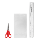 Clear plastic pockets for labels with extra display space