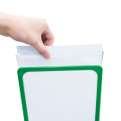 The showcard stands are available with optional PVC poster sleeve