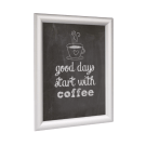 Chalkboard sheets can be inserted into our snap frames and showcard holders