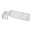 Showcard clip attaches plastic poster frames to walls