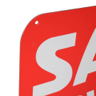 Sale Arrow Hanging Sign pre-drilled corner hole