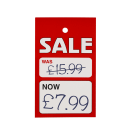 Was and Now Sale Price Ticket