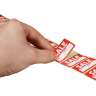 Clearance sale labels in landscape with easy peel