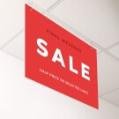 Suspended ceiling hanging clips for Signs