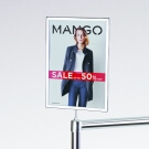 Screw-in clothes rail card holder