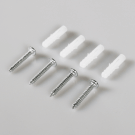 Wall fixings supplied with the frames