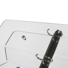 Acrylic lectern menu stand with A4 ring binder