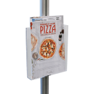 A4 sized leaflet holder on the lectern display stand