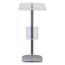 Freestanding lectern acrylic display stand with leaflet holder