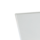 Tabletop poster holder in clear acrylic