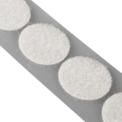 White Loop Fasteners with a 21mm diameter