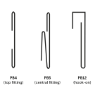 Side view of the Shelf Talker fixing types