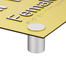 Silver flat sign standoffs