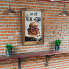 Chalkboard frame with stylish dark oak finish and poster option