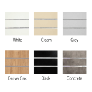 Slatwall panel colour options
