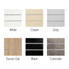 Slatwall panel colour options