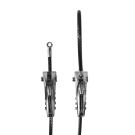 Unlocked and locked cable loop lock