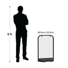 Solid base swing board sign size