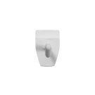 Single white slatwall hook