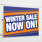 Slatwall sign holders in portrait - ideal for promotional signage