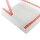 PVC flat pack leaflet holder with adhesive backing