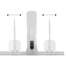 Place a push feeds between two dividers to create each row