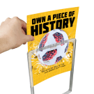 Easily slide your showcard into the frame to display promotions