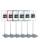 Showcard stands available with printed posters, chalkboard or poster sleeves