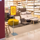 Indoor showcard stand perfect for use in shopping centres
