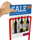 A5, A3 or A4 display stand with plastic poster frame and round base