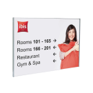 Straight aluminium sign holder for door and wall mounting