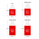 Tags available in 4 variations of label size and hook compatibility