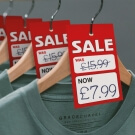 Sale hanger tickets (aka Was Now price tags)