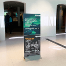 Steel Base Banner Holder at exhibitions