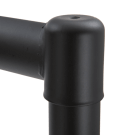 Strong clothes rail finished in stylish black