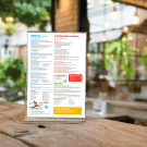 Budget poster holder, ideal for promotional signage and menus