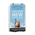 Solid Base Pavement Swinger Sign with a heavy recycled PVC base