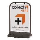 Swing panel sign with water fill base