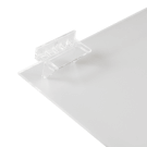 Acrylic slatwall shelves with lip