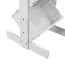 Rustic wooden display stands with a sturdy construction
