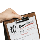 Wooden A Frame Clipboard Menu Holder dark oak with clip