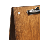 Wooden A Frame Clipboard Menu Holder dark oak close
