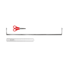Size guide for the Twinslot Back Bar with Fixed End