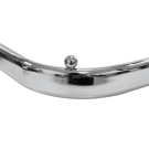 Features ball stops on each curved corner of the rail for neat displays