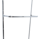 Twin slot hanging rail for twin slot systems