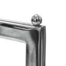 The twin slot clothes rail has a ball stop end for neater displays