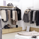 Twin slot uprights for versatile, reconfigurable wall displays